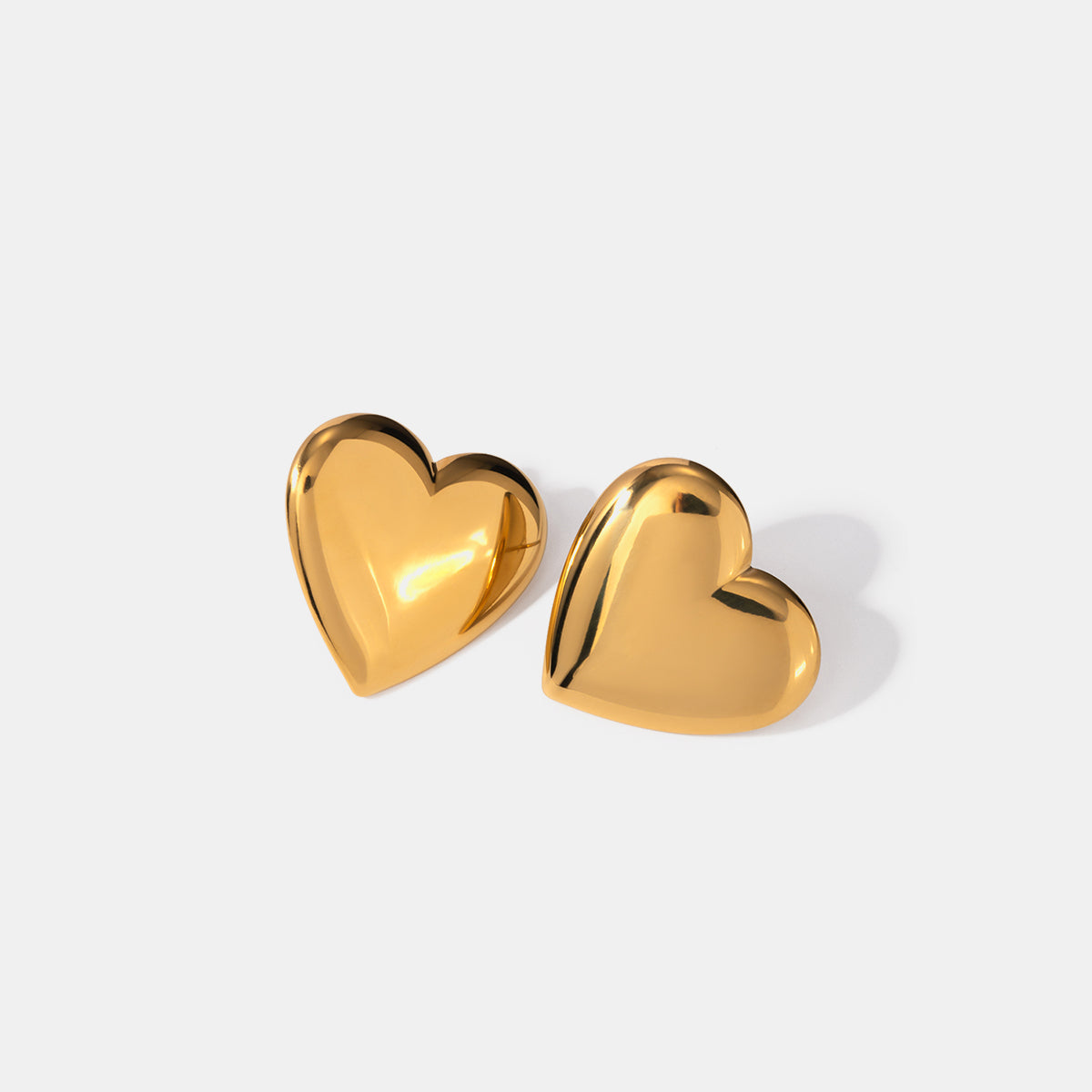 Stainless Steel Heart Stud Earrings Stainless Steel Heart Stud Earrings